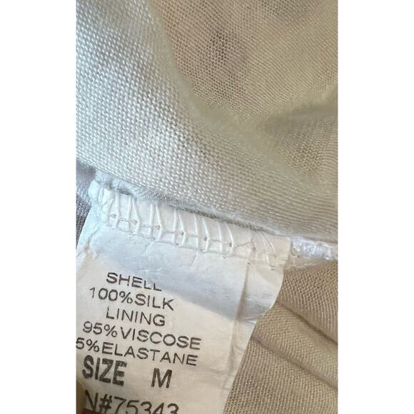 Angela Moda Italy 100% Silk Top Size M Whimsy Cottage Romantic Floral - Picture 7 of 7